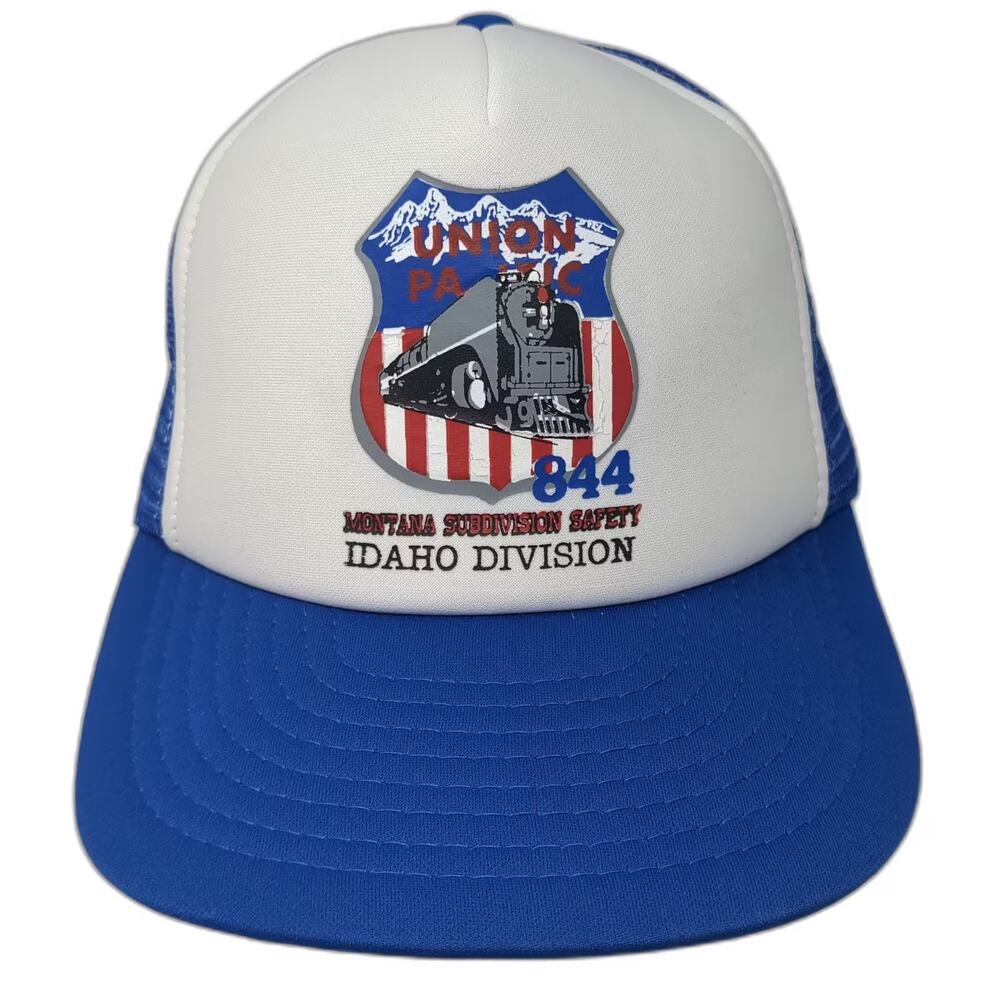 Speedway Trucker Hat Blue OS Union Pacific 844 Idaho Montana Safety Division